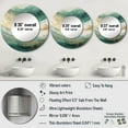 thumbnail image 4 of Designart "Fusion Of Gold And Green Tranquil Waves" Abstract Shapes Rund Mirror For Wall Decor - Large Beige Round Printed Mirror - Modern Round Office Mirror - 23" x 23", 4 of 6
