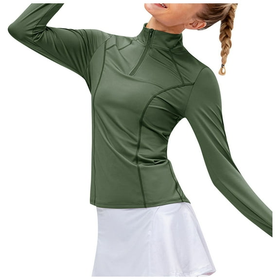 Women's Yoga Long Sleeve T-Shirt Slim Fit Running Fitness Activewear Sports Top for Workout and Training