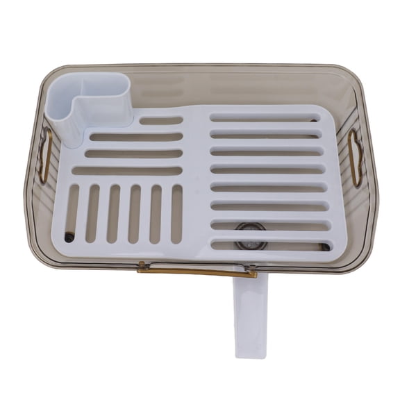 Yajisi Multifunctional Dish Drying Rack, Space-Saving PP Organizer for Kitchen Sink - 17.7x12.2x5.5 Inches