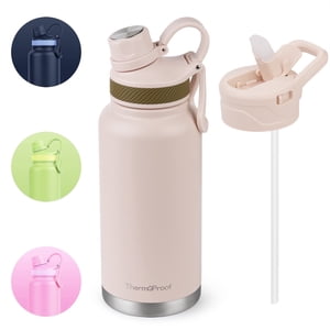 ThermoProof 32 oz Vacuum Insulated Water Bottle, Stainless Steel