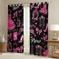 thumbnail image 2 of Erosebridal Romantic Paris Curtains for Living Room,Bowknot Eiffel Tower 30%-50% Blackout Curtains Set of 2 (38x45),Valentine’S Day Decoration, 2 of 6