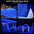 thumbnail image 3 of Cadena de luces navideñas MZD8391 32 m 300 LED azul y blanco, 3 of 7