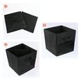 thumbnail image 3 of REGALWOVEN Set of 3 Storage Cube, Fabric Storage Bin with Handle for Shelves Closet, Collapsible Storage Basket for Organizing Clothes Black 10.6*10.6*11in, 3 of 6