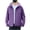 Purple, variant on Mens Clothes Fashion Mens Solid Color Outdoor Hiking Long Sleeve Hooded Casual Outwear Jackets