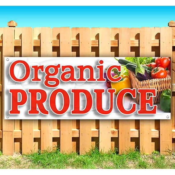 Organic Produce 13 oz Vinyl Banner With Metal Grommets