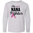 thumbnail image 3 of Inktastic Breast Cancer Awareness My Nana is a Fighter Long Sleeve Youth T-Shirt, 3 of 5