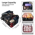 thumbnail image 3 of Santa Claus Double Layered Insulated and Refrigerated Lunch Bag with Two Compartments, Large Capacity, and Hand Carry Handle - 7.1x11.4x16.1 Inches, 3 of 6