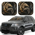 thumbnail image 1 of Saiise Dragon Métallique Vintage pour Pare-Soleil de Voiture Pliables (Lot de 2) Offrent une Protection Solaire avec un Design à Pliage Facile pour un Ombrage Pratique du Pare-Brise - Grand, 1 of 6