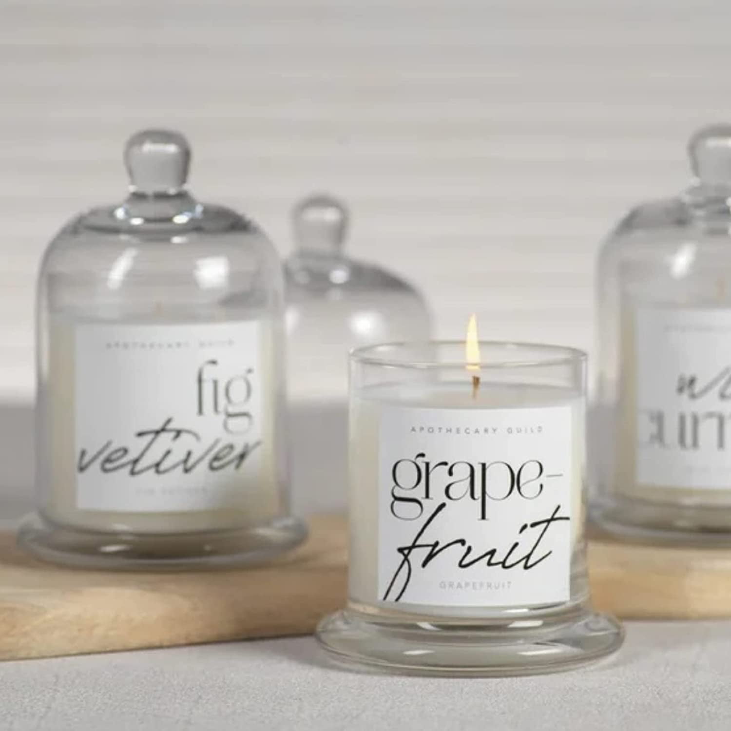 Black Fig Vetiver Zodax Apothecary Guild 10 Ounce Scented Jar Candle with Dome