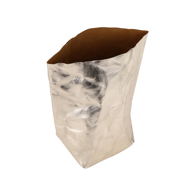 Bolsa de papel Kraft lavable, macetas de flores y plantas, cestas de almacenamiento para el hogar, contenedor organizador de 12x12cm