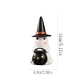thumbnail image 3 of Halloween Night Light Witch Hat Ghost Resin 5.1in Warm LED Tabletop Ornament by OVFUIZ, 3 of 7