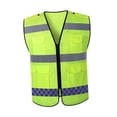 thumbnail image 3 of Chaleco reflectante Ropa de trabajo Alta visibilidad con bolsillos Cremallera para en bicicleta Caminar al perro , Xxl, 3 of 8