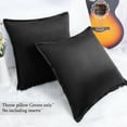 thumbnail image 2 of PiccoCasa 2Pcs 16"x16" Decorative Velvet Throw Pillow Covers Soft Square Cushion Covers for Sofa Couch Bedroom Black, 2 of 7