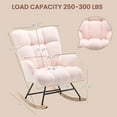 thumbnail image 3 of SAETSFEG Nursery Rocking Chair Teddy, High Backrest, Comfortable Stylish with Padded Seat for Living Rooms, Bedrooms, Offices, Pink, 3 of 8