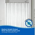 thumbnail image 2 of Kenney Medium Weight Decorative PEVA Shower Curtain Liner, 70" W x 72" H, Geometric Frost, 2 of 5