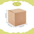 thumbnail image 2 of 30 cajas de regalo de papel kraft, 9 x 9 x 9 cm, ideales para regalos, joyería, jabón, monedas y envíos., 2 of 9