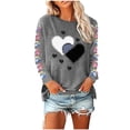 thumbnail image 2 of QUINDOS Valentine Sweatshirt for Womens Plus Casual Long Sleeve Heart Romance Crew Neck Valentines Day Gifts for Girlfriend Tops, 2 of 3