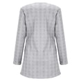 thumbnail image 5 of Pyhlmscde Women's Herringbone Open Front Business Jacket Casual Long Sleeve Notch Lapel Overcoats, womens blazers for work casual, plus size blazers for curvy women, womens blazers dressy casual, 5 of 6