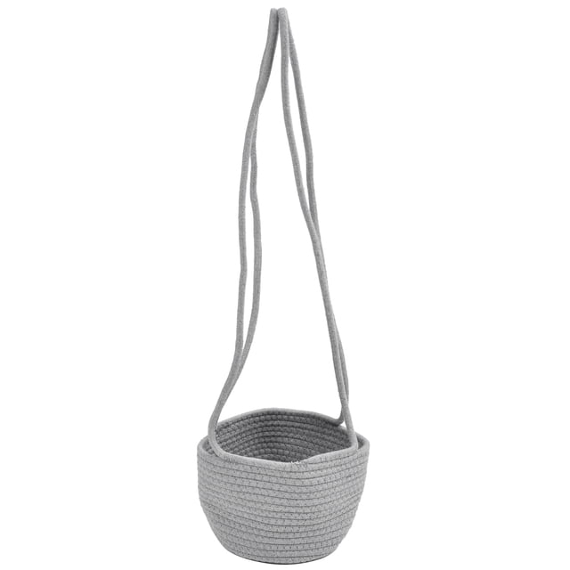 Maceta colgante para interiores, cesta colgante de yute de algodón, soporte para plantas colgantes, cesta para plantas muy versátil
