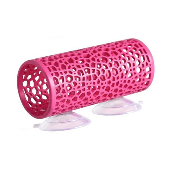 YDYB Betta Fish Toys, Betta Tunnel Black, Small Hole Hollow Cave, Safer for Small Fish and Shrimp, Aquarium Decoration and Hiding Tube, Pink