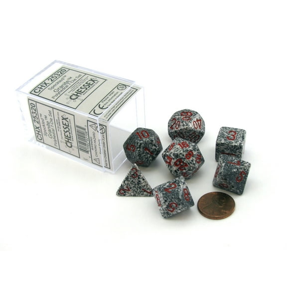 Chessex Polyhedral 7-Die Dice Set - Speckled Granite #25320