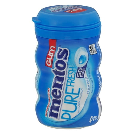 Mentos Pure Fresh Sugar Free Chewing Gum - Fresh Mint - 50 pc (Packaging May Vary)