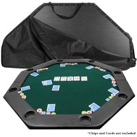 Trademark Poker 51" x 51" Octagon Padded Poker Tabletop, Green