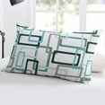 thumbnail image 5 of Aqua Blue Throw Pillow Cover, Modern Contemporary Geometric Art Rectangle Decorative Pillow Case Protector Soft Cushion Cover Lumbar Pillowcase for Couch Sofa Bedroom Car Chair Decor 24x36 Inch, 5 of 8