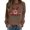 A-Brown20, variant on XIAOCHA Womens Sweatshirts Long Sleeve Boat Neck Pullover Sweatshirt Minimalist Solid Color Loose Fit Daily Wear Sweatshirt Top