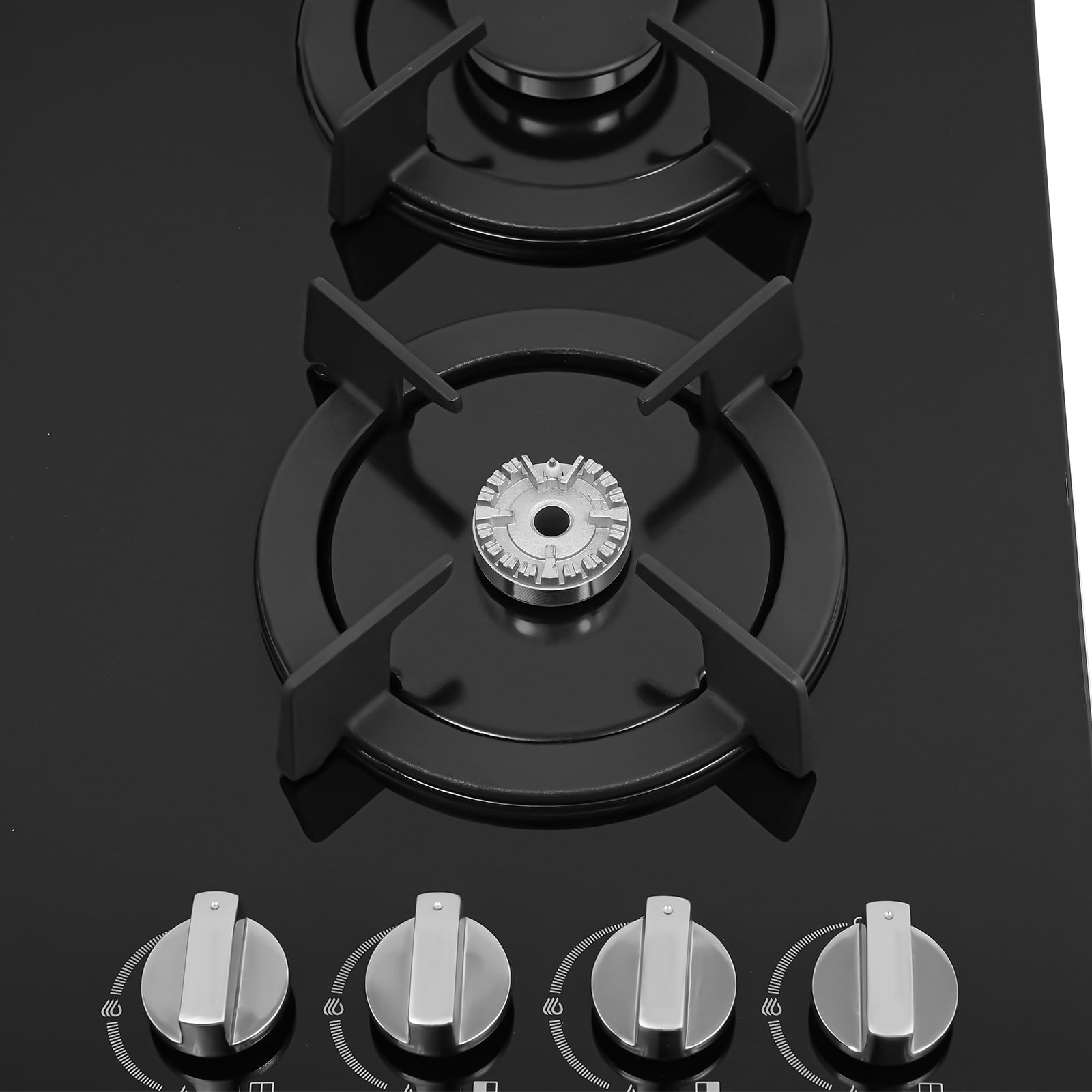 Gas Cooktop Stove Top 4 Burners NG/LPG Built-in Kitchen Gas Stove Tempered Glass