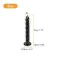 thumbnail image 2 of #8 x 1-3/16" Phillips Pan Head Self-tapping Screw, 50pcs - 304 Stainless Steel Round Head Wood Screw (Black), 2 of 6