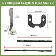 Runzkzy Long Range Shooting Slingshot Outdoor Multifunctional Retractable Catapult with Rubber Bands