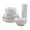 Blanc, variante sur Dvruxg Ensemble de Vaisselle en Paille de Blé pour Cuisine, 16 Pcs, Assiettes de Service en Plastique Réutilisables pour la Cuisine, Incluant Assiette de Souper, Assiette à Dessert, Bol, Tasse