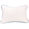 thumbnail image 5 of Jordan Manufacturing 20" x 14" Cream and Dark Aqua Swim Nautical Rectangular Reversible Decorative Lumbar Throw Pillow with Welt, 5 of 7