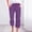 Purple, variant on BLTIBY Womens Plus Size Pants Striped Printed Spring Summer Straight Leg High Waist Drawstring Seven Point Trousers with Pockets Fashion Casual Lightweight Khaki 4XL