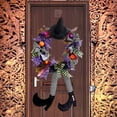 thumbnail image 5 of Halloween Wreath Long Legged Witch Wall Hanging Front Door Decorative Indoor Outdoor Decoration Pendants, 5 of 5