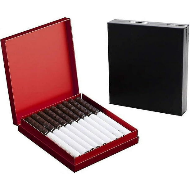 2pcs Ette Case, Metal Ette Box, Open Cover Case For Men And Women, Holds 20 Ettes 84mm (, Red)