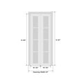 thumbnail image 4 of Sliding Closet Bi-fold Doors 60 x 84 inches | Planum 0990 Painted White | Sturdy Tracks Moldings Trims Hardware Set | Wood Solid Bedroom Wardrobe Doors, 4 of 4