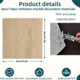 thumbnail image 4 of 20 piezas pegatinas de suelo de grano de madera gruesas, pegatinas de pared autoadhesivas antideslizantes de PVC para decoración de suelo de sala de estar, baño y cocina, 4 of 5