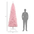 thumbnail image 6 of Christmas Trees HOMCOM 8' Tall Unlit Slim Douglas Fir Artificial Christmas Tree with 1168 Realistic Branch Tips, Pink,Artificial Christmas Trees, 6 of 9