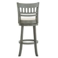 thumbnail image 3 of Weston Home Shapel Lattice Back 29"H Swivel Bar Stool, Antique Grey Finish, Beige Linen, 3 of 6