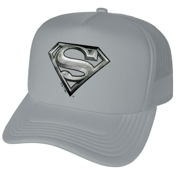 Superman Steel Logo Foam Snapback Trucker Hat - Unisex for Men and Women