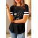 thumbnail image 2 of ABPHQTO Camiseta con gráfico Just Breathe de diente de león negro para mujer, 2 of 5
