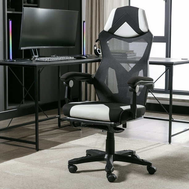 Gamer Gear Gaming Chair with Extendable Leg Rest, Breathable