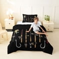 thumbnail image 4 of Feelyou Pike Fish Twin Comforter Sets, Rustic Fishing Bedding Set, 2 Pieces, 4 of 7