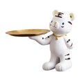 thumbnail image 1 of Bandeja de almacenamiento para estatuas, soporte para llaves, expositor de mesa para animales, entrada blanco, 1 of 8
