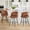 Brown, variant on Carolayne 26.5" Swivel Bar Stools Set of 3, Modern Fabric Counter Height Bar stools with Back & Removable Cushion for Kitchen Island, Green