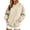Beige Sweatshirts, variant on Qgtaibl Women's Hoodies Solid Color Oversized Fleece Pullover Tops Geometric Stitched Long Sleeve Hooded Sweatshirts Pink L