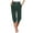 Dark Green, variant on Women's Solid Color Capris High Waist Drawstring Casual Pants - Baggy Loose Tunic Style, Lightweight Polyester, Suitable for Daily Office Parties - All Seasons