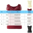 thumbnail image 3 of MOJOGO Women's Lace Undershrts Built-in Bra Cami Tops V-Neck Sleeveless Tank Top for Spring Fall Red XL, 3 of 8